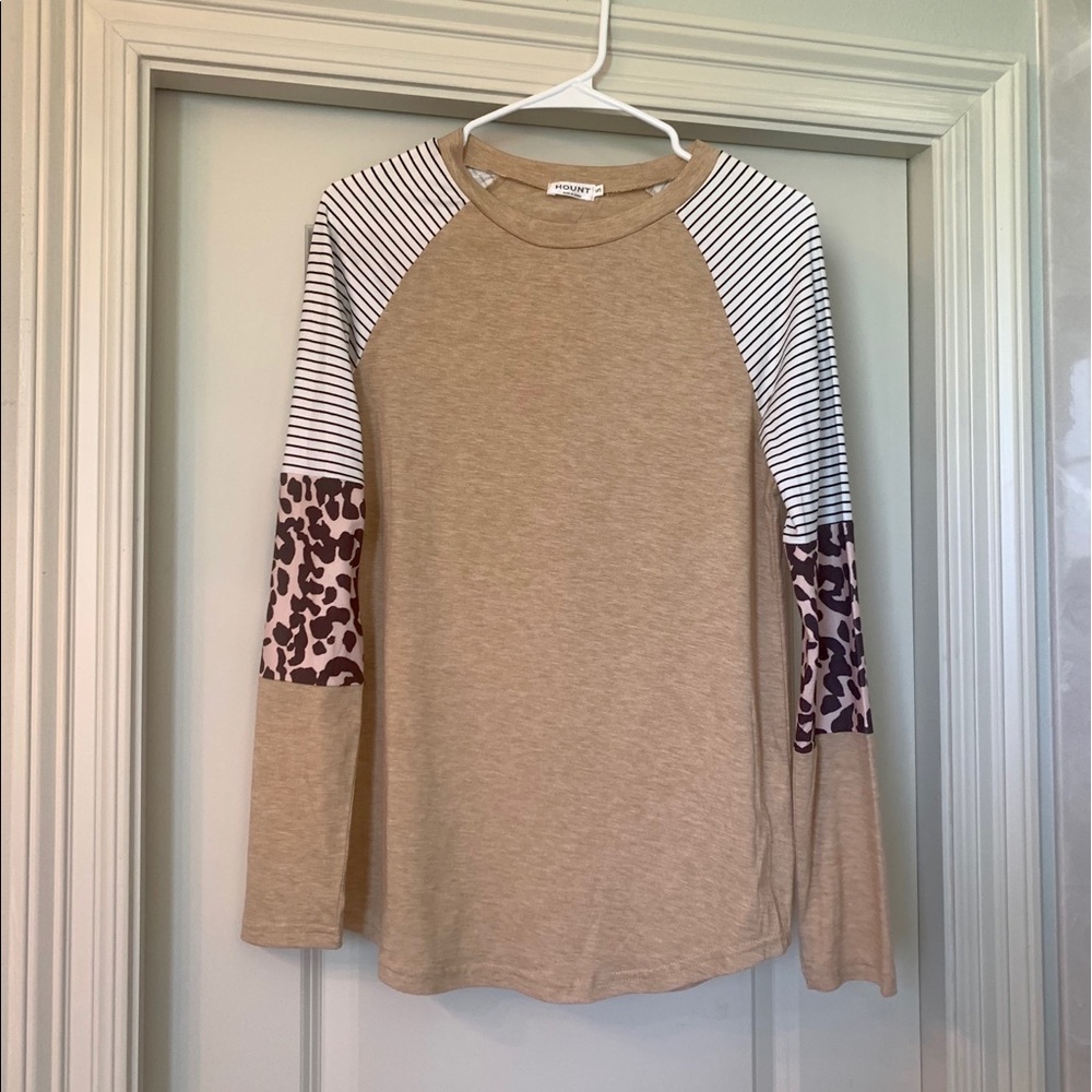Striped Leopard Top